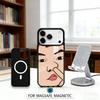 F-FUNNY And cute stickers Phone Case Magnetic For iPhone17 16 15 14 13 12 Pro Max For Magsafe Wireless Charging Cover