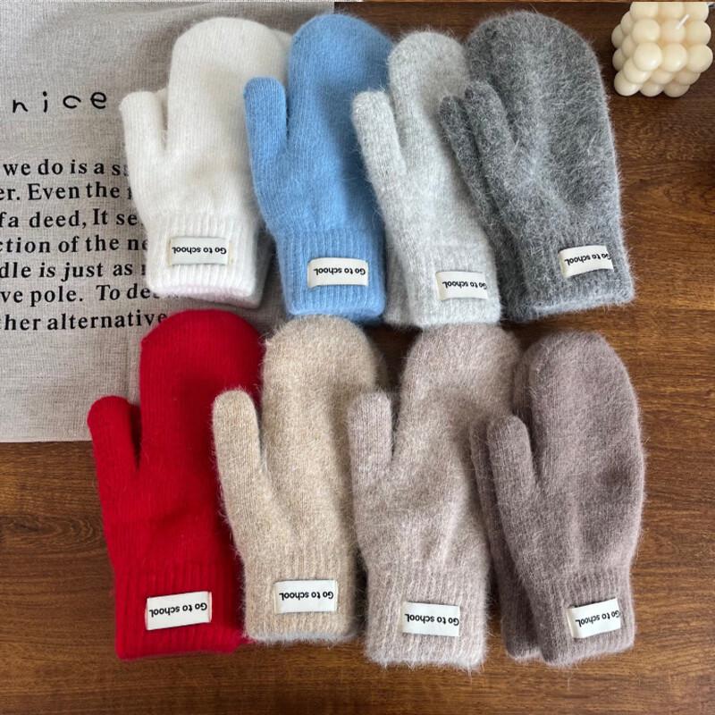 Xue Qiman Unisex Thickened Rabbit Fur Gloves