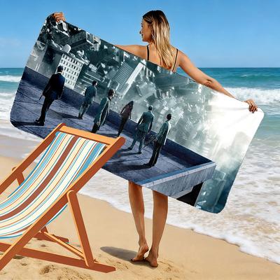 Inception Print Beach Towel, Large Soft Quick Dry Towel for Beach Camping Swimming
