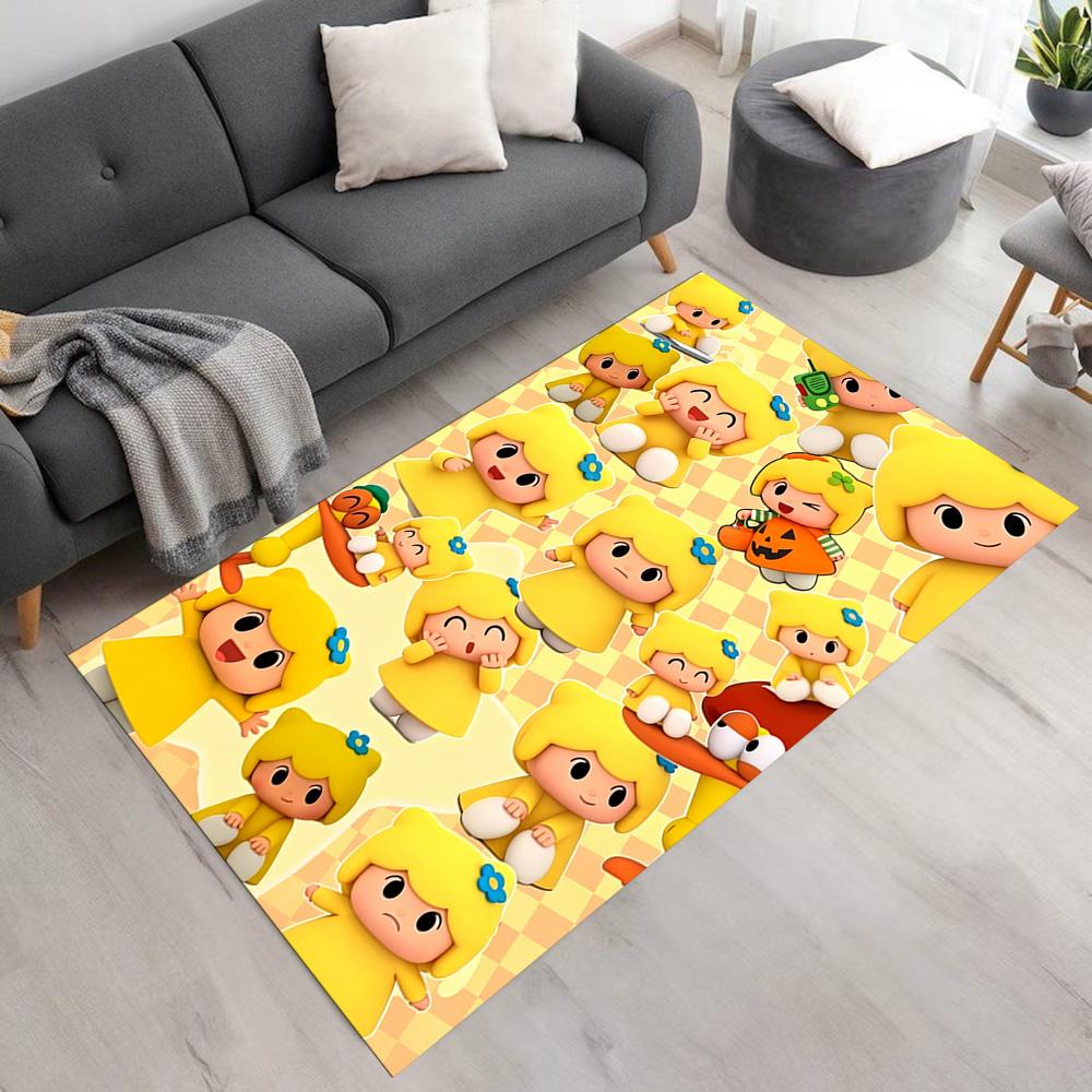Pocoyo Floor Mat Suitable for Living Rooms Study room Outdoor Hallway Antislip Carpet Decorate Offices Gift for Festivals