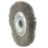 5 Zoll Gekräuselte Edelstahldrahtbürste Schleifbock Schleifmittel 16mm Bohrung