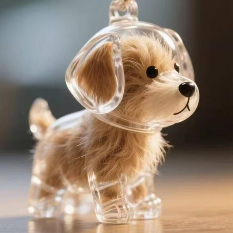 Transparent Fur Storage Box For Puppies Cute Animal Fur Ball Storage Pendant Decoration Commemorative Dust Box Gift