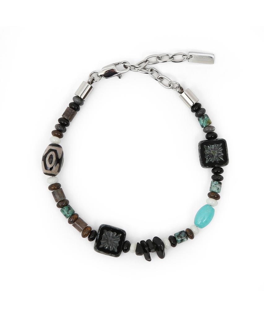 Undercontrol Czech Beads Oriental Pattern Adjustable Steel Bracelet Czech Beads / Stone Bracelet / Br