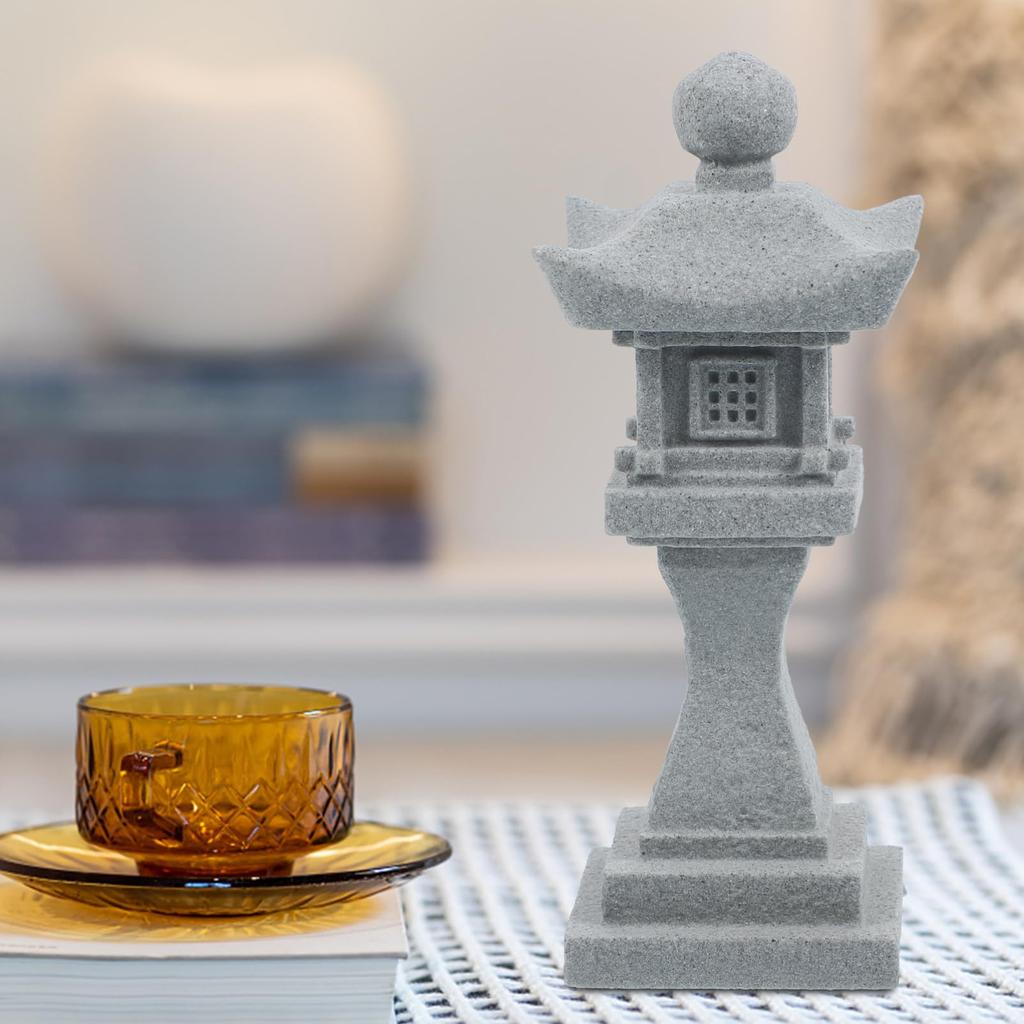 FOMIYES Replica Stone Lantern Sand Table Pavilion Model Zen Garden Tower Mini Tower Ornament Miniature Tower Ornament Aquarium Pavilion Model