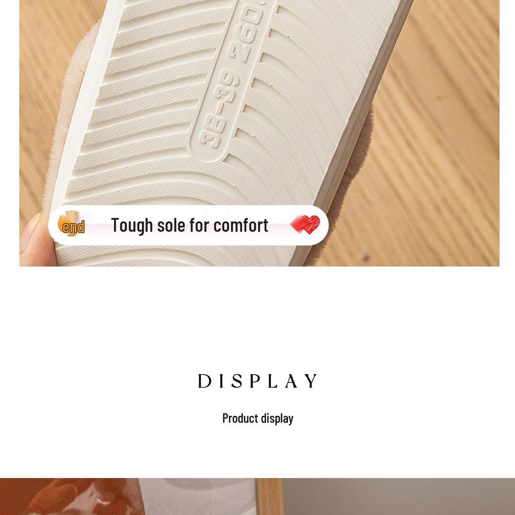 Custom Reindeer Winter Cotton Slippers - Women's & Men's Christmas Gift