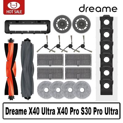 Dreame X40 Ultra X40 Pro S30 Pro Ultra Robot Vacuum Spare Parts Main Side Brushes Mop Cloths HEPA Filters Dust Bags Accessories