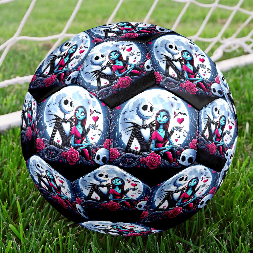 The Nightmare Before Christmas Theme Size 5 Soccer Ball, Suitable for Both Indoor and Outdoor Matches, a Gift Suitable for Everyone.
