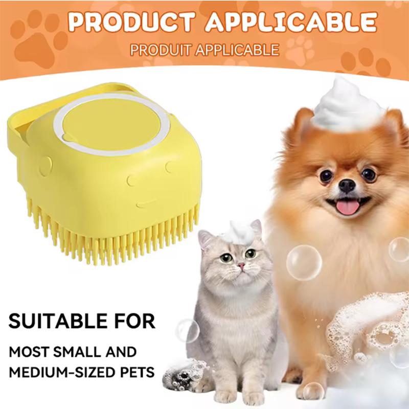 Nouvelle Brosse de Massage pour Bain Salle de Bain Multifonctionnelle Chiot Grand Chien Chat Silicone Doux Sécurité Accessoires pour Animaux de Compagnie pour Chiens Chats Outils
