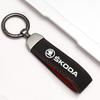 1PCS Leather Car Keychain Men Women Keyring Gift Decoration For Skoda Octavia 2 A5 A7 Superb Rapid Yeti Kodiaq Fabia A7 2022 xkbf53