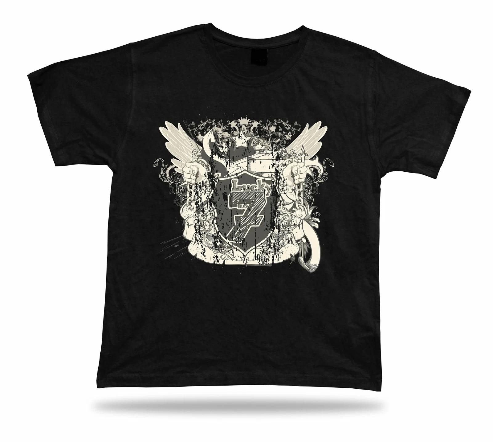 Lucky No 7 charm design Tshirt birhday idea apparel karma spiritual gift tee 3XL