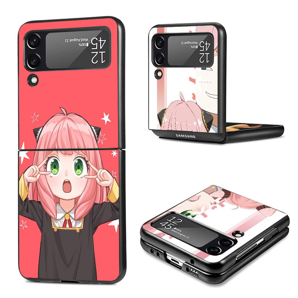 Spy Family Anya Cute Phone Case For Samsung Galaxy Z Flip7 Flip6 5G Flip5 Flip4 Flip3 ZFlip 7 6 3 4 5 Shockproof Back Cover Gala