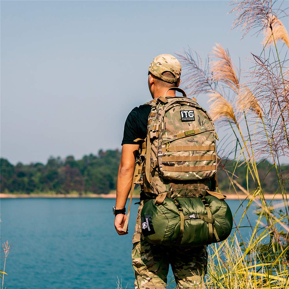 OneTigris 25L Sleeping Bag Stuff Sack Storage Bag Compression Bag Camping Outdoor (Green-25L)