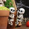 Festive Unique Mysterious Skeleton Planter Hanger Creative Storage Container For Halloween Party Garden Decoration