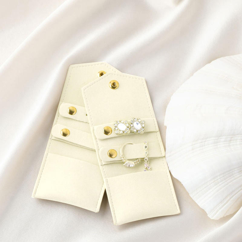 Mini Jewelry Case Functional Storage Organizer Foldable Jewelry Bags for Ring Earring Necklace Packing Pouches Travel