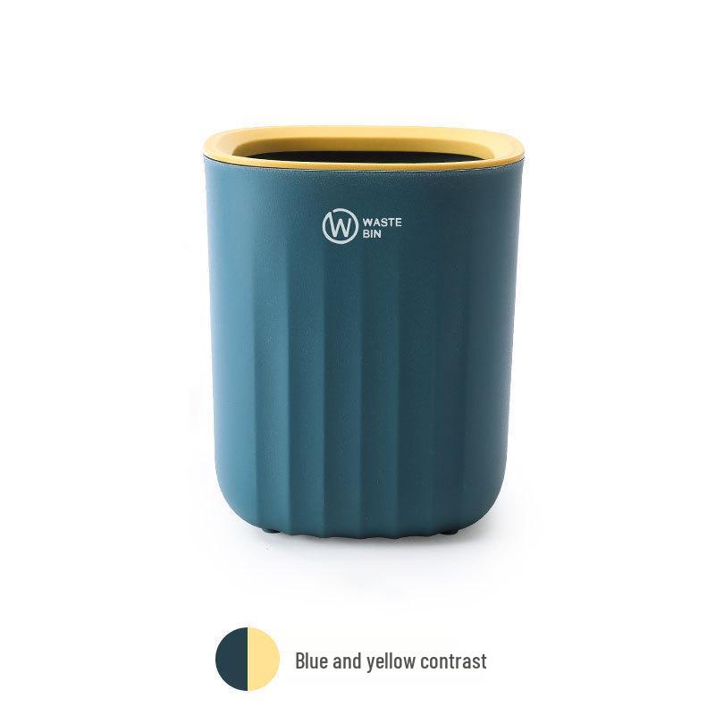 

Nordic Mini Trash Can - Round Lidless Waste Basket for Living Room & Office зелёный