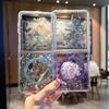 Glitter Gradient Transparent Magnetic Phone Case for Samsung Galaxy Z Flip 7 FE 6 5 4 3 for Magsafe Wireless Charge Cover