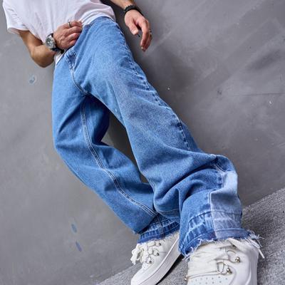 2024 New Retro Casual Jeans Men'S American Loose Pants High Street Wide Leg Pants