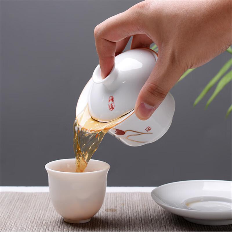 Shangqi Enlightenment Beauty Ceramic Gaiwan Tea Bowl Set