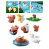 10Pcs Mini Capybaras Duck & Friend Figurines for Garden Decoration