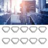 10pcs Silver Screw Nut 304 Stainless Steel Triangle Ring Nut Eye Nut Fastener M8