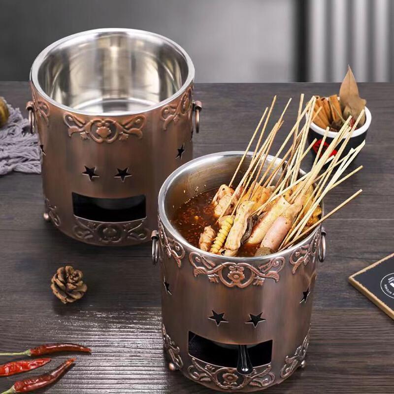 ZISIZ Vintage Copper Skewer Hot Pot