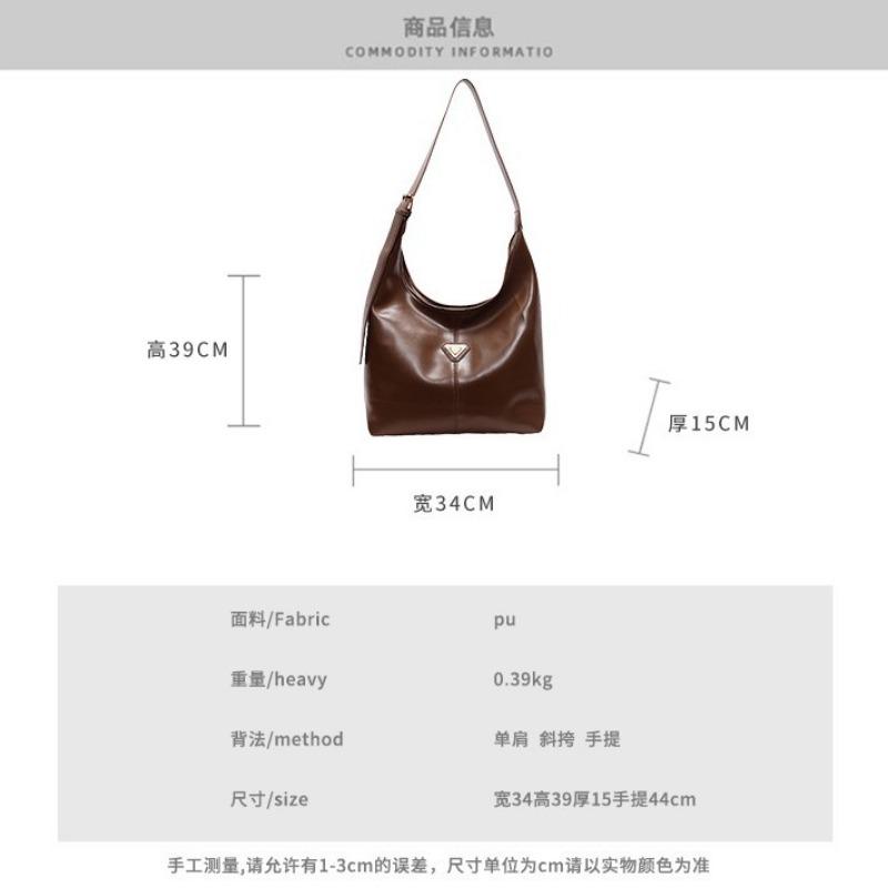 Retro Bag Women's Large-capacity New Versatile Casual Shoulder Messenger Bag Commuter Tote Bag