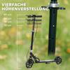 Scooter for Kids Aged 3-8 Years, with Adjustable Handle, Two Light Up Wheels, Handbrake, Rear Brake, Black