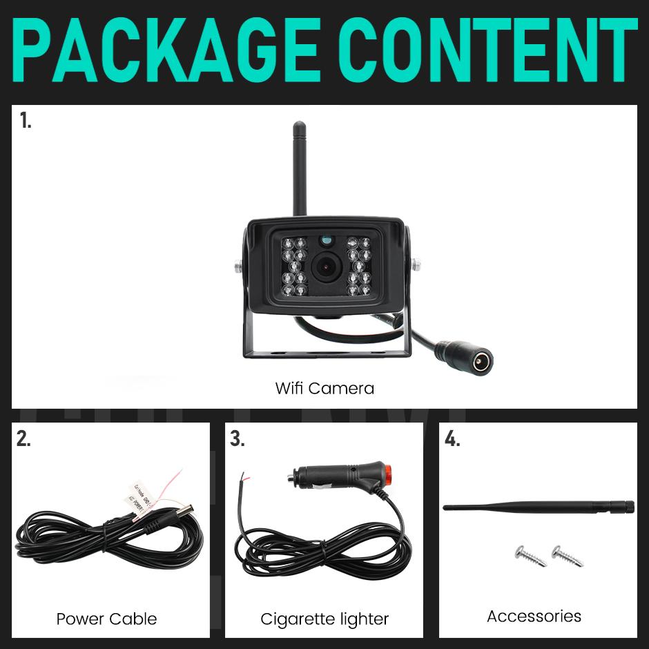 5G WiFi Truck Trailer Bus RV HD 720P 50M Wireless DVR Recorder Car Front Rear View Camera For IOS Android Night Vision wifi camera