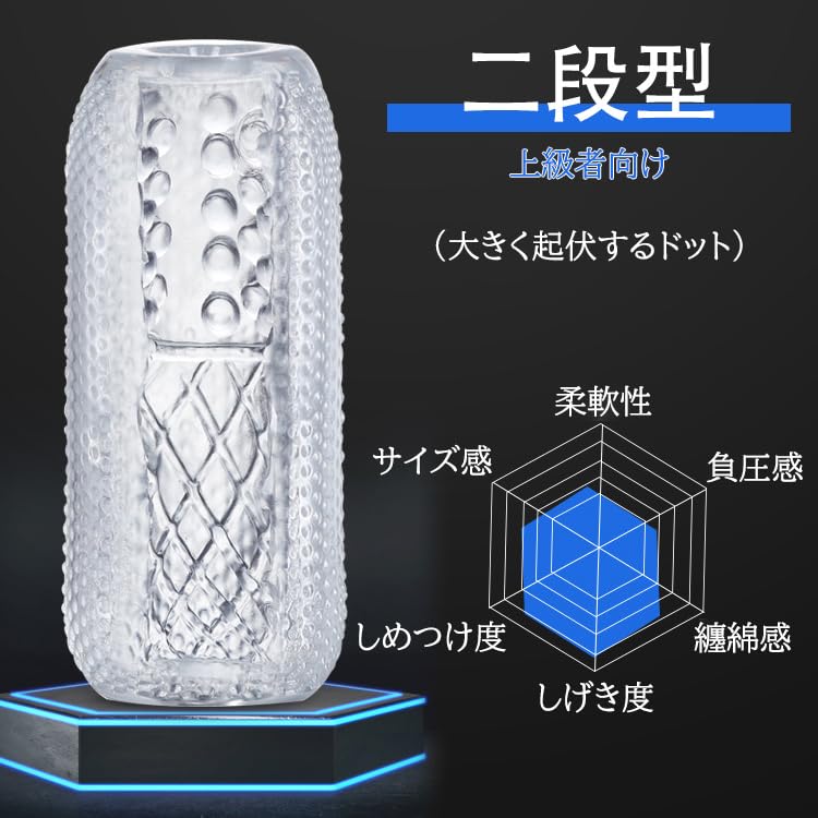 Reusable Transparent Adult Adult Goods for Adult Masturbation Goods for Adult Goods for Case Included Two Tier Type Masturbator, Masturbator,