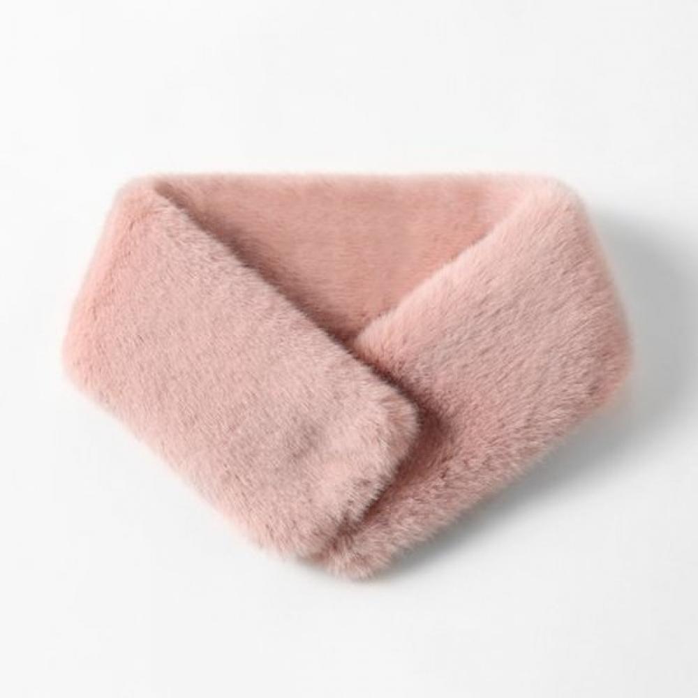 Lala Magnetic Fur Scarf Pink  Canvas Bag Gift   Lalaf171 Single option