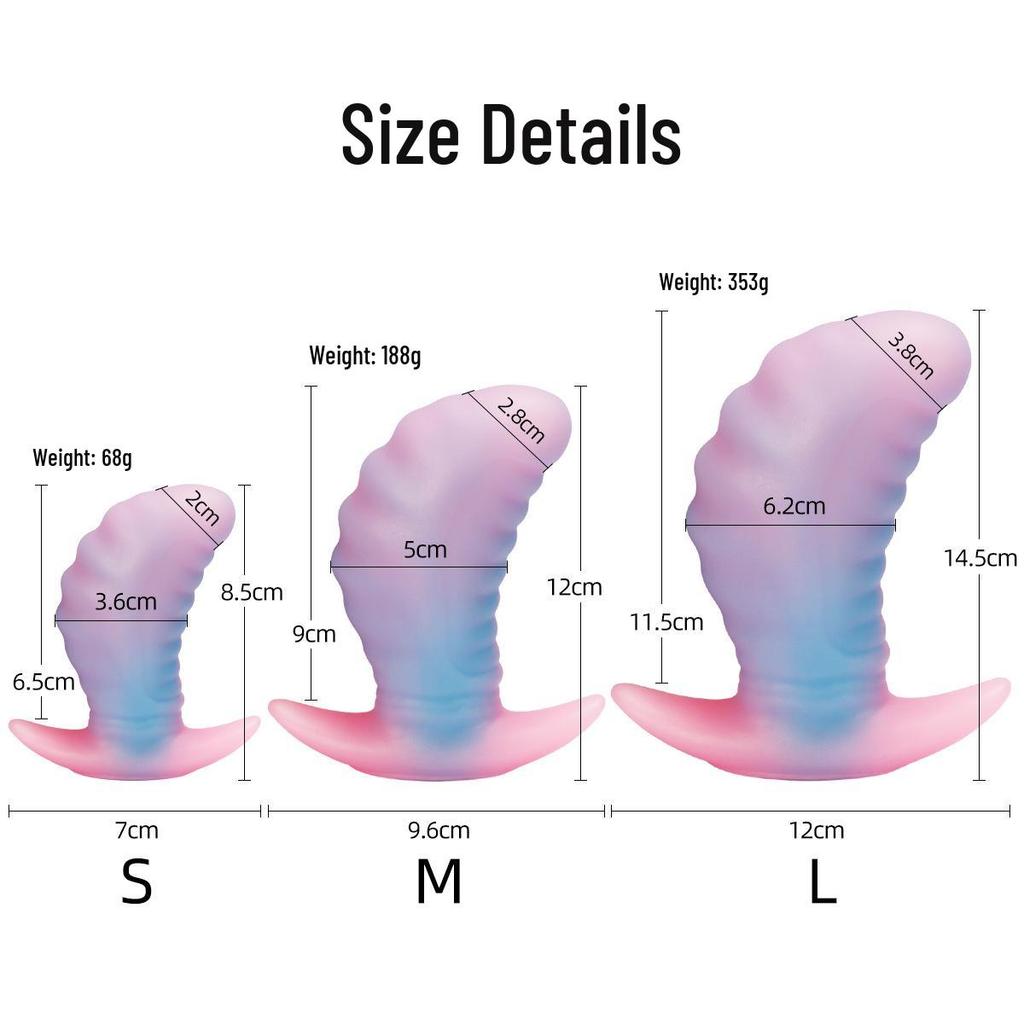 A187 Light Blue Silicone Anal Plug - Soft Travel-Friendly Adult Toy for Flirting and SM Stimulation.