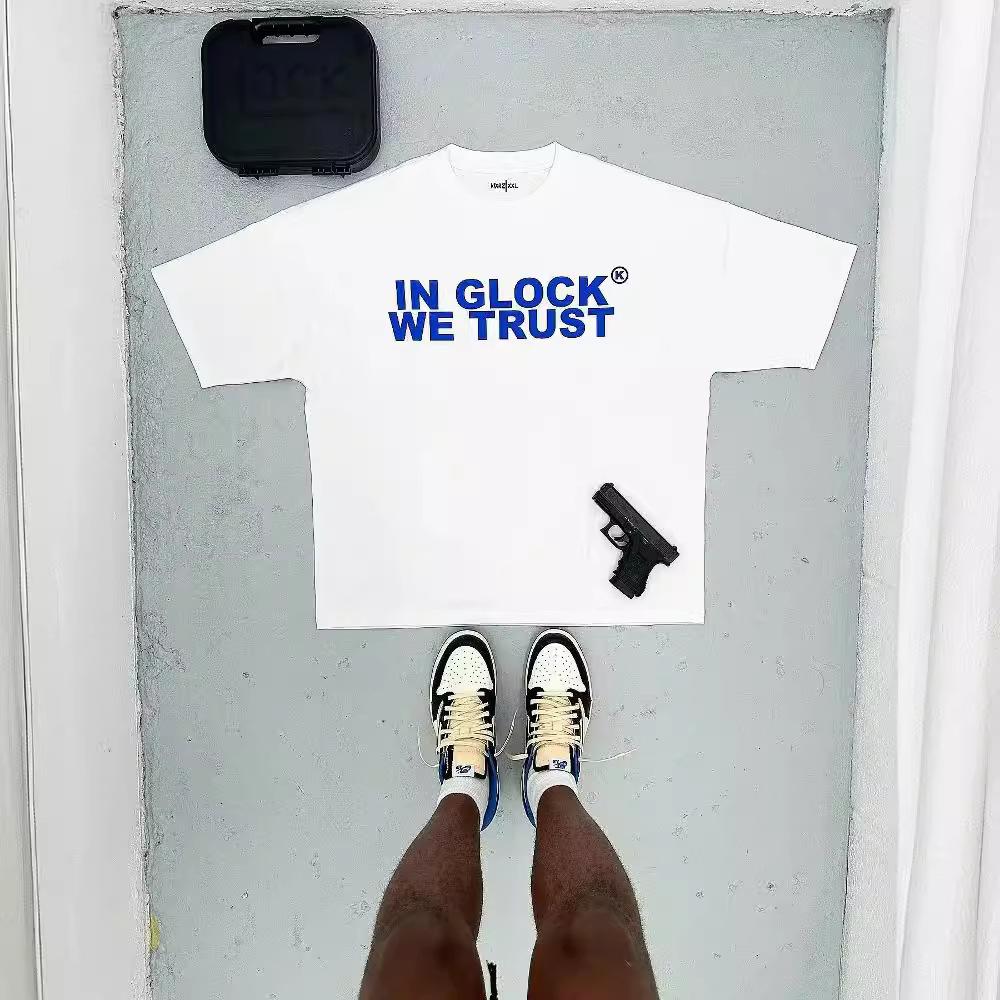 Summer Harajuku Fashion Loose Top Letter Printed Short Sleeved Men's and Women's Unisex T-shirts