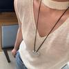 Minimalist Irregular Necklace Gold Silver Long Sweater Chain Geometric Pendant  Jewelry Accessories