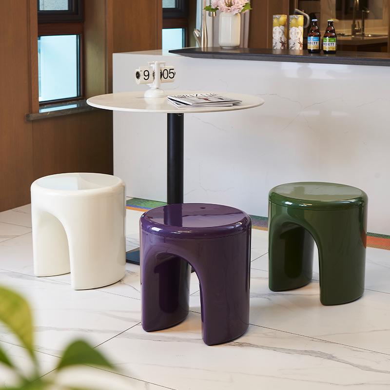Nordic Designer Low Stool & Tray Table for Small Living Rooms