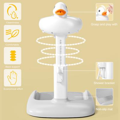 Baby Shower Rack Stand Height Width Holder Duck Design Foldable Anti-Slip Bath Tub Portable Toddler