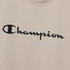 Champion Terry Short Sleeve Crew Neck Script TECH Sand Beige Women's Sweatshirt, Quick-Drying, Stretch, Logo, Weave® (CW-BS002),