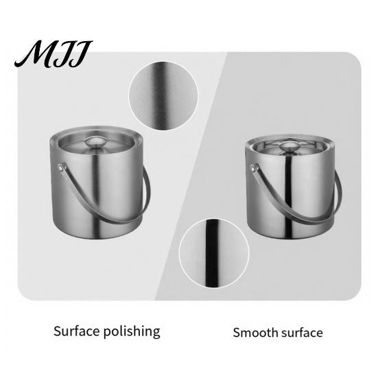 Champagne Ice Bucket Stainless Steel with Lid Double-Wall Insulated Wine Cooler 1.4/2/3L Large Capacity Rust-Proof Barrel for Bars Hotels