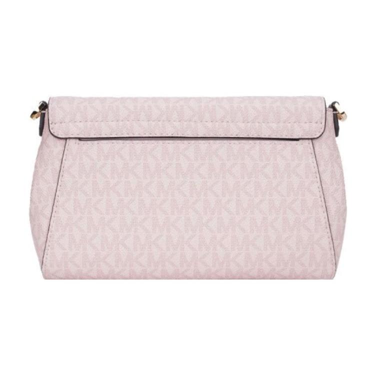 New MICHAEL KORS Canvas Handheld Shoulder Bag, Crossbody Bag Medium Size Women's Beige Pink 35H8GTTC6B-DK-PWDR-BLSH