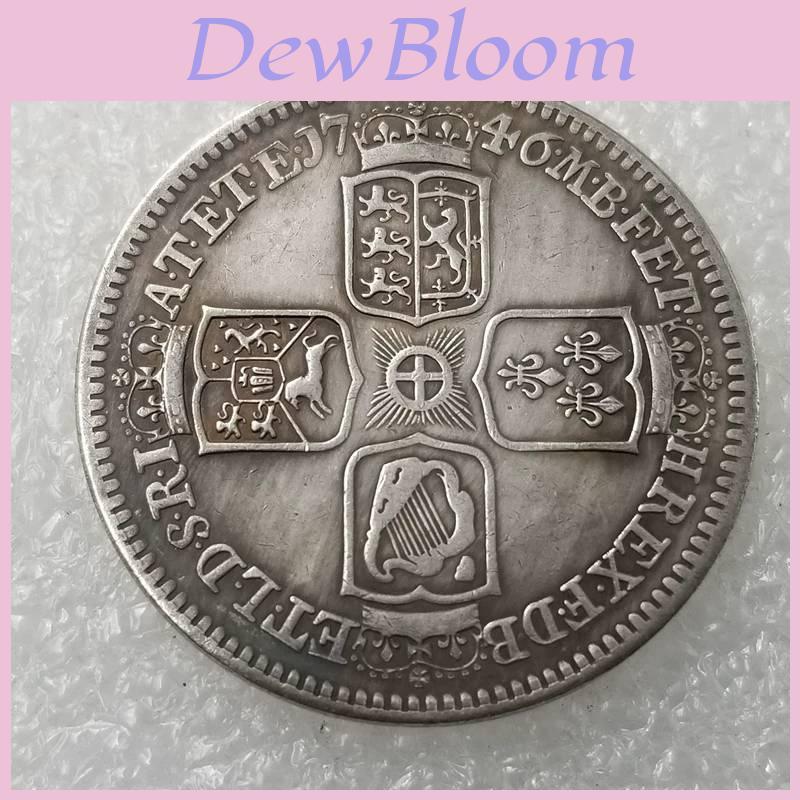 Antique Brass Coin Replica With Silver Plating For Vintage Collectors And Home Decor