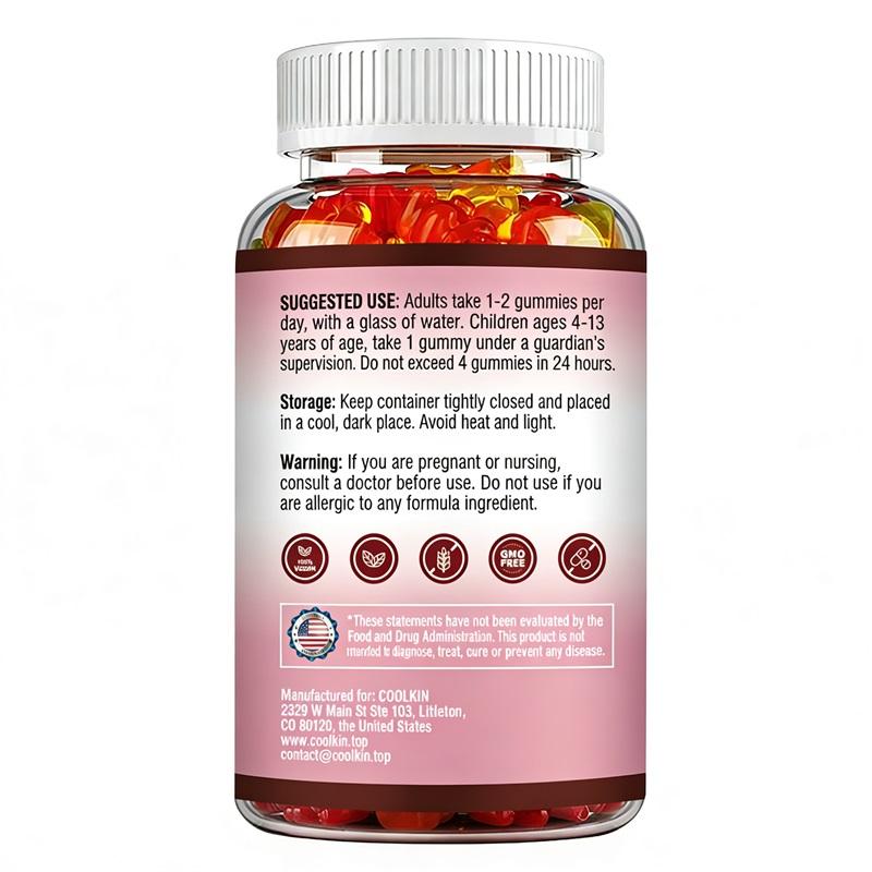 Gomitas de complejo de champiñones, 2500 mg, mejoran la memoria y fortalecen la inmunidad, vegetarianas, sin gluten.