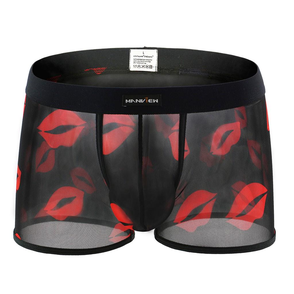 Men's Sexy Underwear Sports Underwear Lips Printed Underwear
