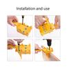 8pcs Self-Centering Doweling Jig 6/8/10mm 8Pcs Kit Hole Locator Straight Hole Metal Sleeve Doweling Jig Kit Carpentry Work