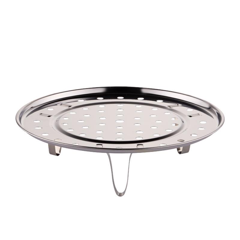 Stainless Steel Multi-Purpose Perforated Steaming Rack with Feet for Dumplings and Rice
