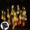 30 Leds Solar IP65 Yard Light Water Drop Lights, String Raindrop LightsSolar Festival Lamp for Birthdays Parties Christmas Decor