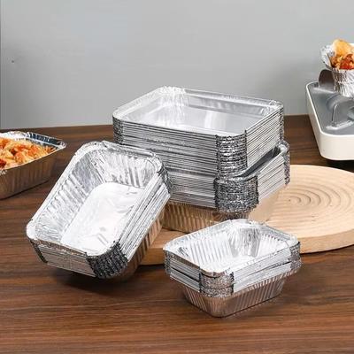 50Pcs 230-700ML Aluminum Foil Paper Liner Non-stick Disposable Oven Cooking Pan  Camping