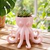 Octopus Shaped Flowerpot 3D Printed Vase, Flowerpot, Creative Planter Pot, Garden Decoration Funny Animal Statue for Indoor Outdoor Plants Decorations