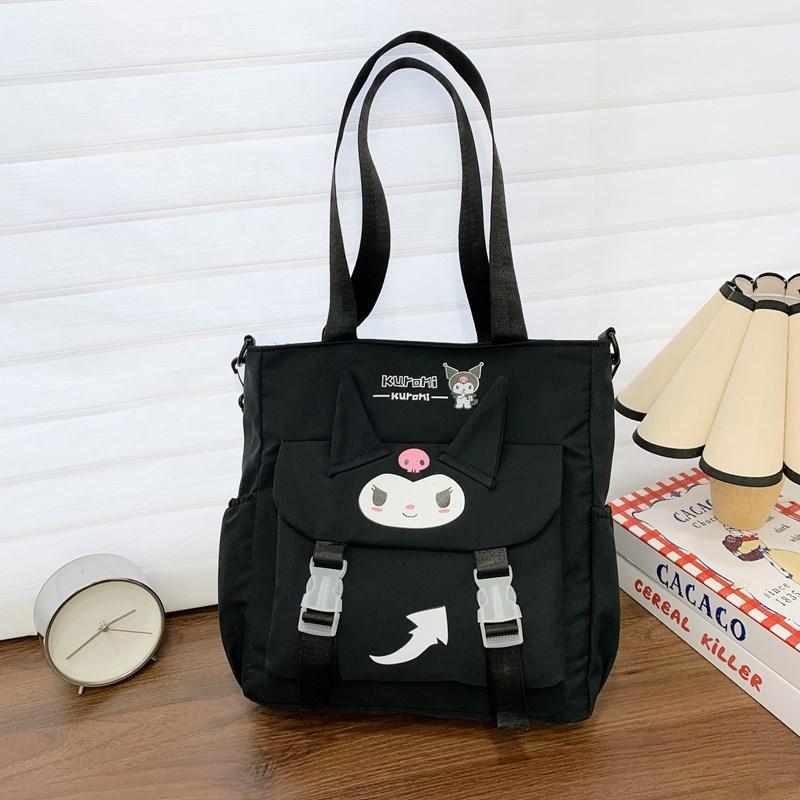 

Школьный рюкзак новый студент прилив репетиторская сумка мультяшный милый большая вместимость женская на плечо сумка-мессенджер для поездок на работу сумка-тоут партия чёрный