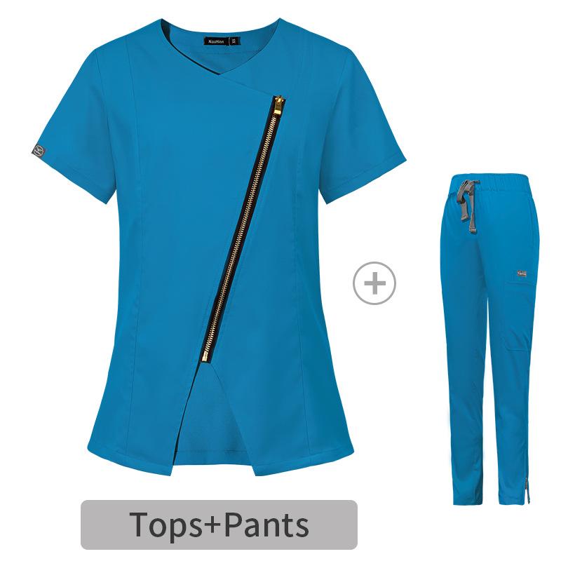 Sleeveless Women's Surgical Gown Set for Doctors and Nurses - Summer Uniform for SPA and Salon