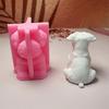 3D Dog Molds Epoxy Resin Molds Castings Molds Lovely Animal Silicone Molds Ornament Plasters Molds for Craft Making