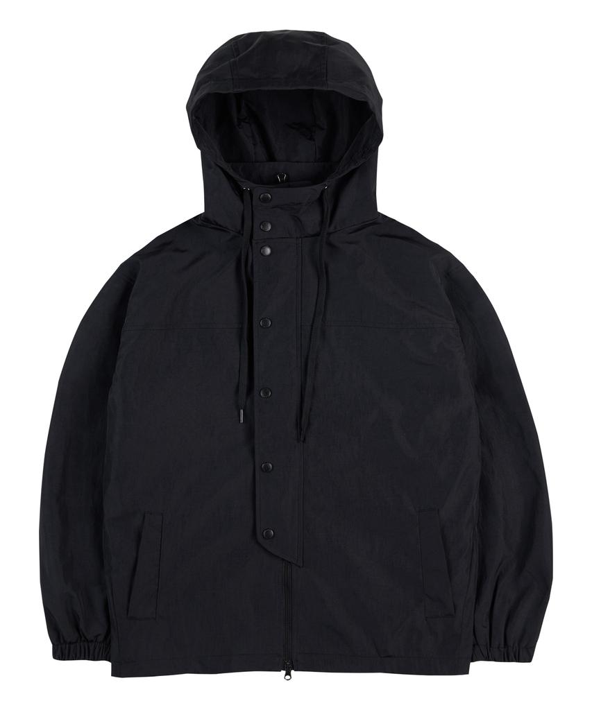 Search410 Open Flap Twinkle Add Hood Windbreaker Black